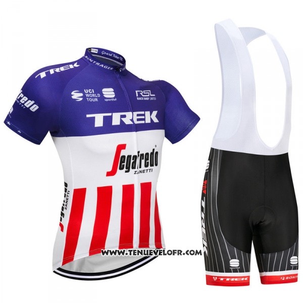 2018 Maillot Ciclismo Trek Segafredo Fuchsia Blanc Rouge Manches Courtes et Cuissard
